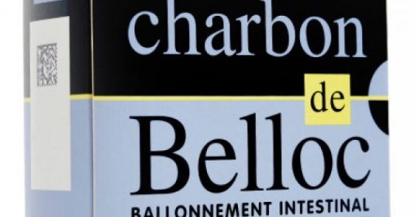Charbon de Belloc Activated Carbon (125 mg) Capsules – Pack of 60 Belloc