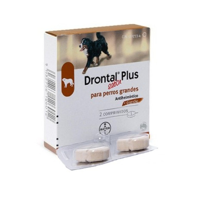 DRONTAL PLUS CON AROMA PERRO GRANDE 2Cp
