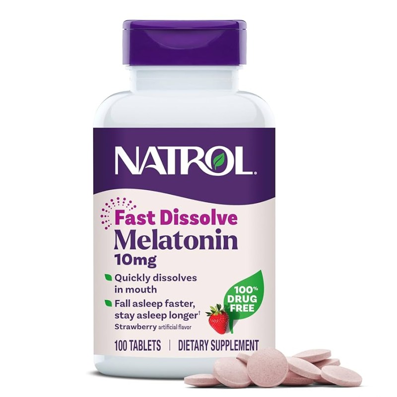 Melatonina Natrol 10mgr Fast Disolver 100 cp sabor frambuesa Melatonina Natrol 10mgr Fast Disolver 100 cp sabor frambuesa