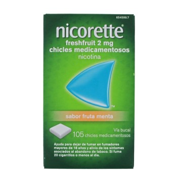 Nicorette 2 mg 105 sugar-free fruit gum