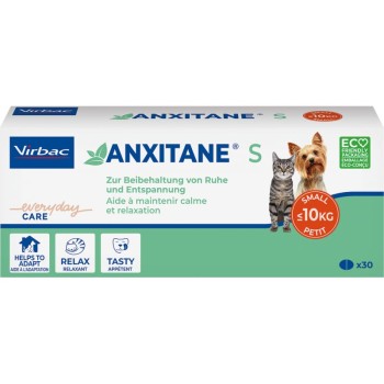 Anxitane S antiestrés Gato Perro 30 comprimidos.