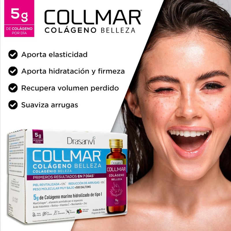 Drasanvi Collmar Collagen Beauty Drinkable Forest Fruits, 8 X 50Ml Vials