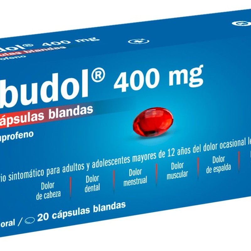 Ibudol 400 mg cápsulas blandas, vía oral 20 comprimidos Ibudol 400 mg cápsulas blandas, vía oral 20 comprimidos