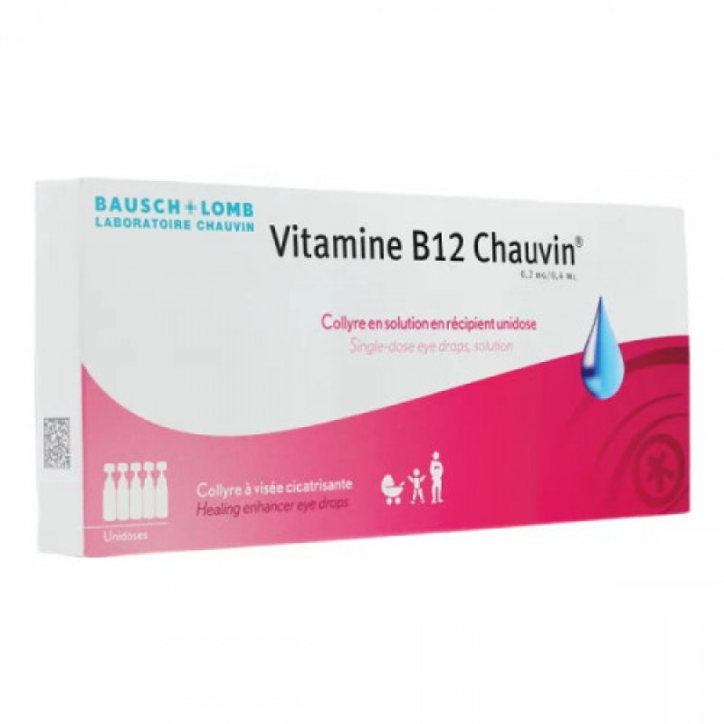 Bausch+Lomb Vitamine B12 Chauvin 10 unidoses Bausch+Lomb Vitamine B12 Chauvin 10 unidoses