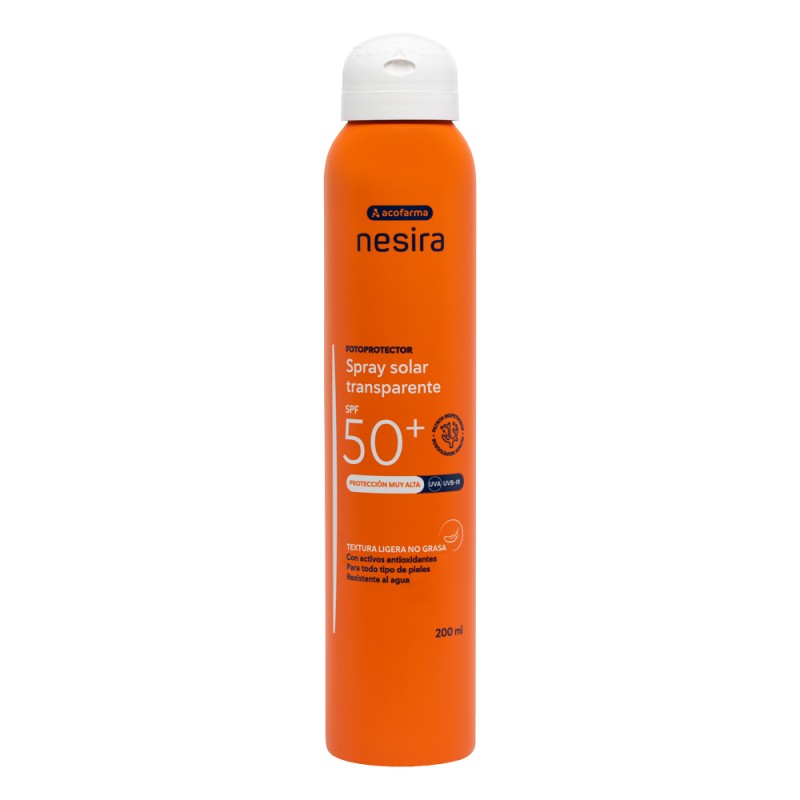 Acofarma Nesira Spray  Solar  transparente SPF 50 +  200 ml  