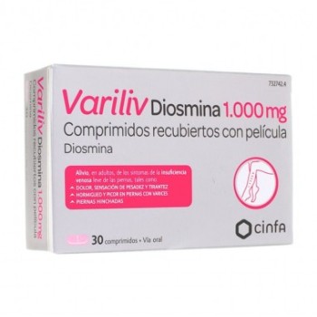 VARILIV DIOSMINA FORTE 1000 mg 30 COMPRIMIDOS