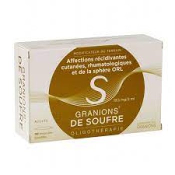 Oligosol Granions Azufre 30 ampollas