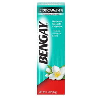 BENGAY Crema con Lidocaína al 4% con aroma a Jazmín Tropical