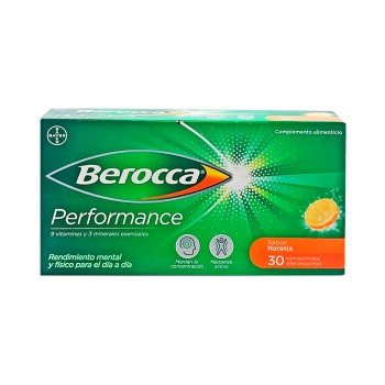 Berocca Performance Naranja 30 Comprimidos Efervescentes