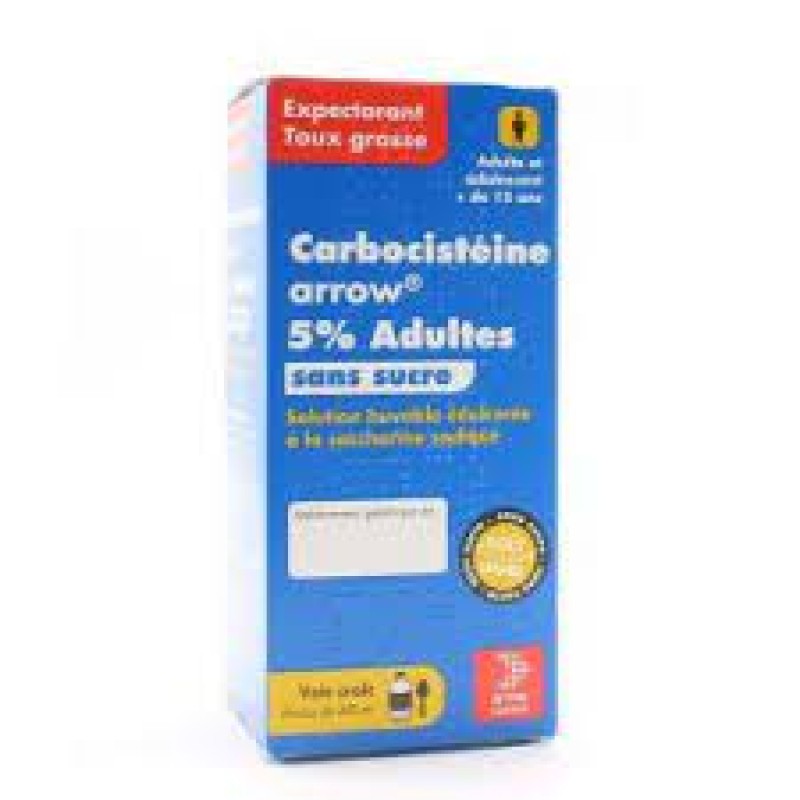 Cough syrup for productive cough with Carbocisteine 5% sugar-free 200ml