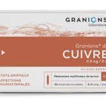 Granions de Cobre  30 ampollas de 2 ml