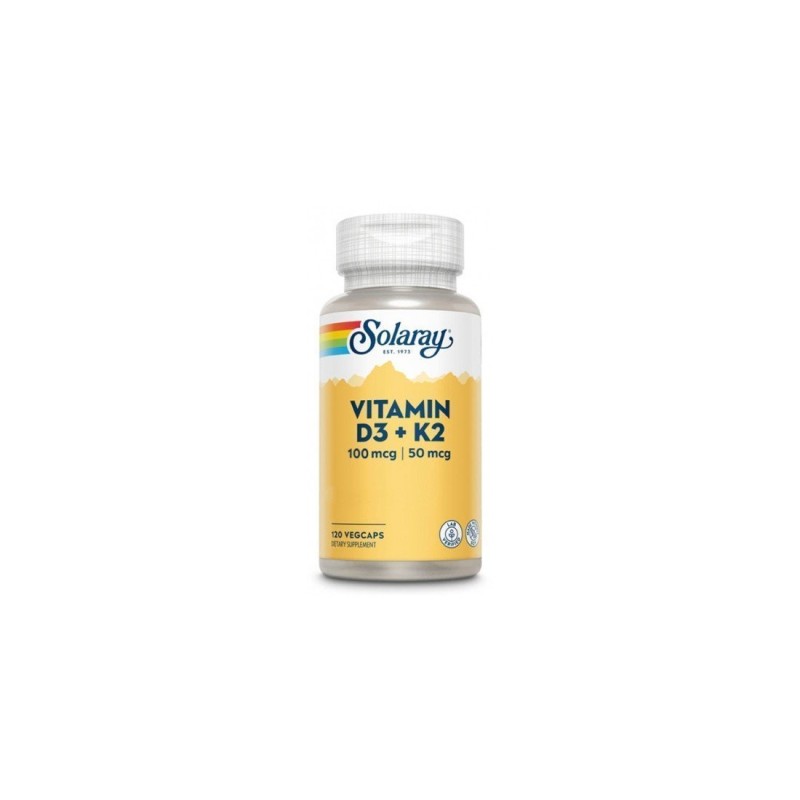 Solaray Vitamina D3 & K2 60 cápsulas Solaray Vitamina D3 & K2 60 cápsulas