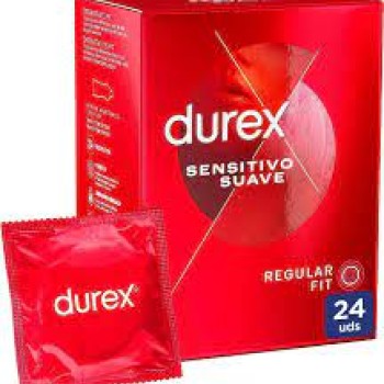 Durex Preservativos Sensitivo Suave, Fino para Mayor Sensibilidad 24 Unds