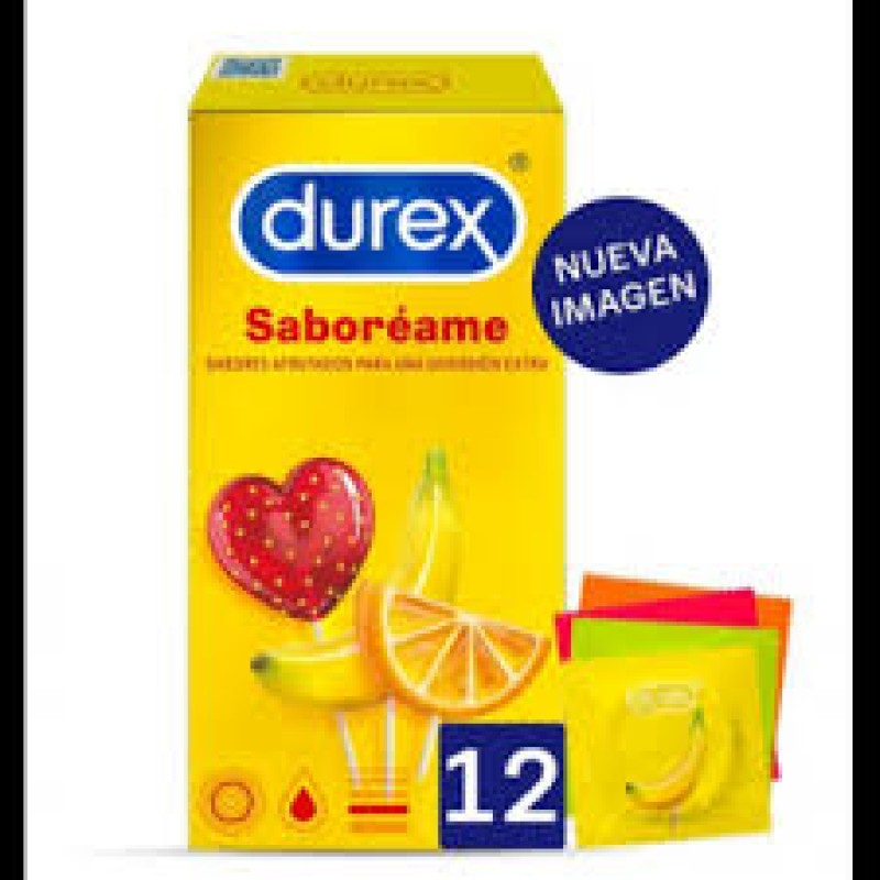  Durex Preservativos Saboreame Easy On,12 unidades