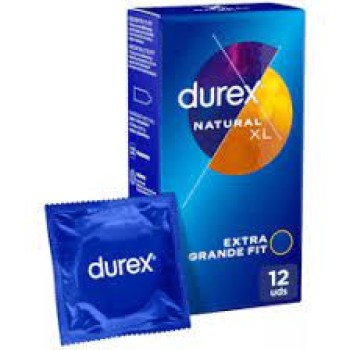 DUREX NATURAL XL EXTRA GRANDE FIT 12 UDS