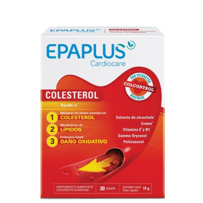 Epaplus Cardiocare Colesterol 30 comprimidos. Epaplus Cardiocare Colesterol 30 comprimidos.