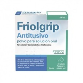 FRIOLGRIP ANTITUSIVO TEVA 10 SOBRES GRANULADO SOLUCION ORAL