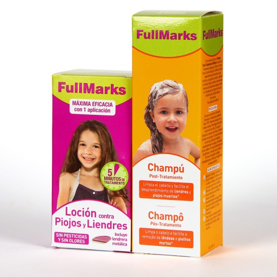 Fullmarks champu post- tratamiento + loción antipiojos y liendres