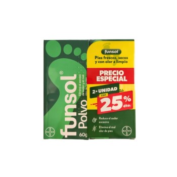 Funsol Polvo Duplo 2x60g -25% sur la deuxième unité