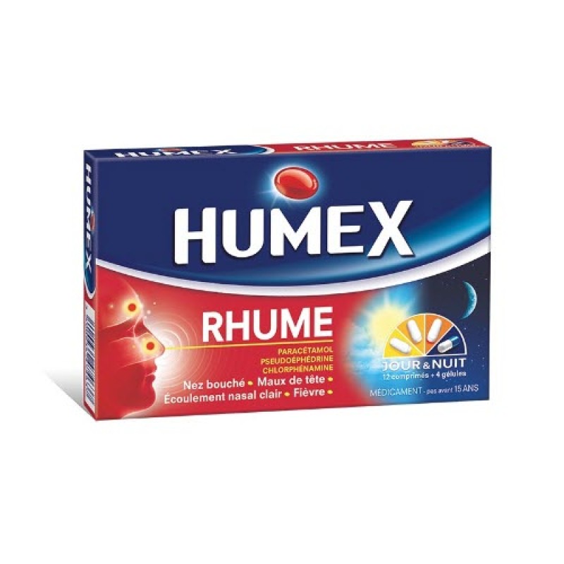 Humex Rhume Resfriado Día y Noche 12 comprimidos