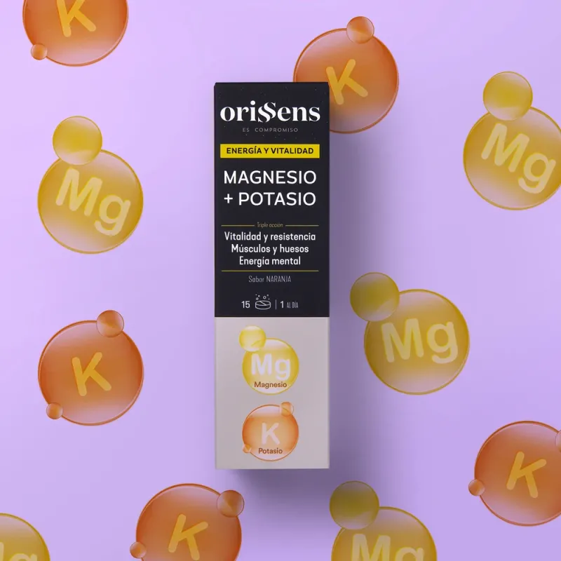 Orissens Magnesio + Potasio 15 comprimidos efervescentes