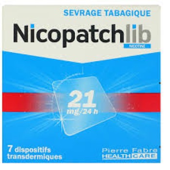 Nicopatch lib 21 mg nicotine patch, 24-hour, 7 count 