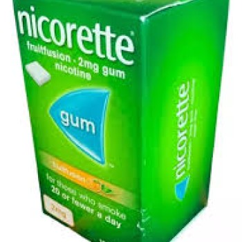 Nicorette 2 mgr 105 chicles sin azúcar de fruta 