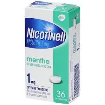 Nicotinell 1 mgr menta de 36  comprimidos para chupar sin azúcar
