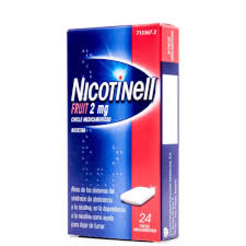 Nicotinell 2 mgr 24 chicles sabor fruta sin azúcar Nicotinell 2 mgr 24 chicles sabor fruta sin azúcar