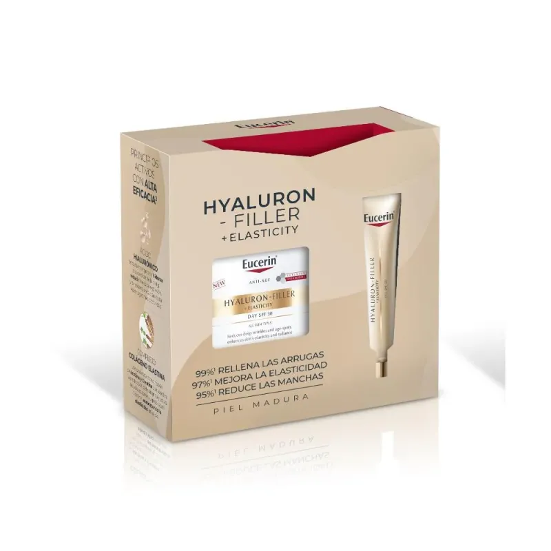 Eucerin pack Hyaluron filler dia FPS 15 + contorno de ojos
