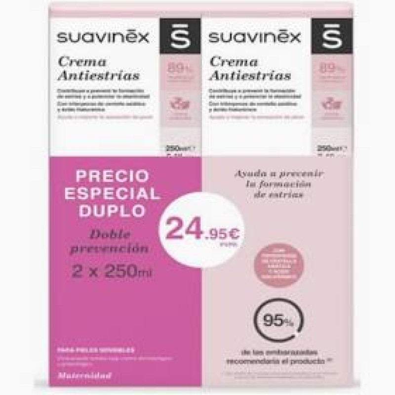 Suavinex crema antiestrias duplo 2x 250 ml Suavinex crema antiestrias duplo 2x 250 ml