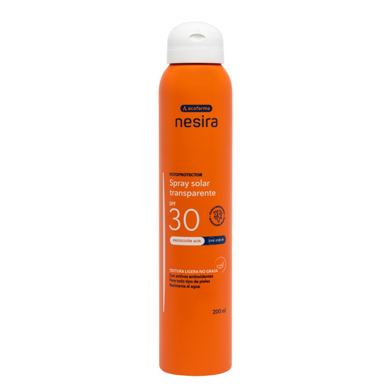 Acofarma Nesira Spray Solar Transparente  IP 30  +  200 ml