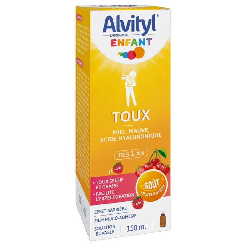 Alvityl Infantil Jarabe para la tos seca y grasa Sabor a bayas rojas 150 ml Alvityl Infantil Jarabe para la tos seca y grasa Sabor a bayas rojas 150 ml