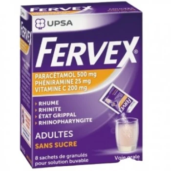Fervex anti-flu sugar-free 8 orange-flavored sachets