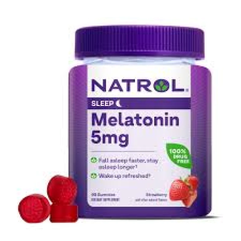 Melatonin 5 mg 80 strawberry gummies