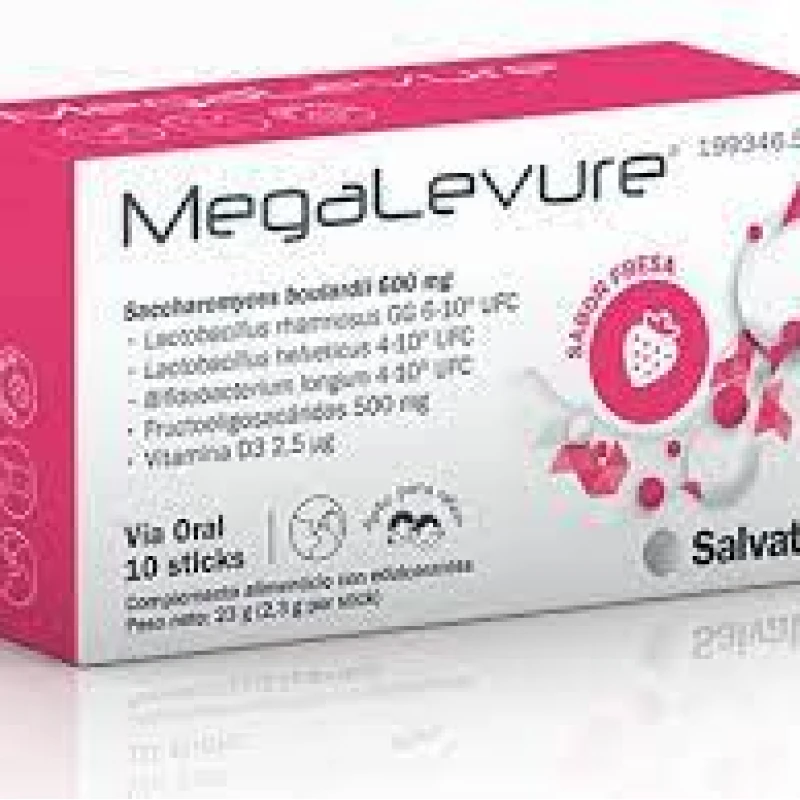 megalevure- 10 -sobres- sabor -fresa 
