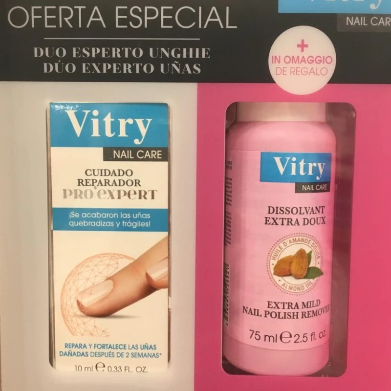 Vitry  cuidado reparador pro expert de uñas 10 ml + regalo quitaesmalte 75 ml 
