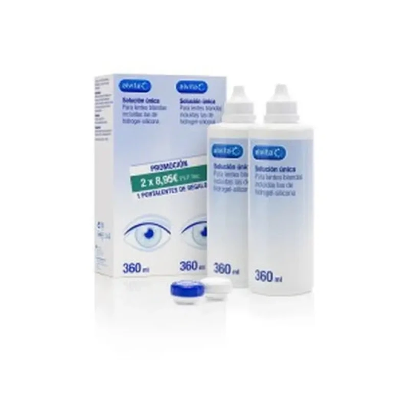 Alvita Multi-purpose Solution with Hyaluronic Acid for Soft Contact Lenses 2 x 360 ml