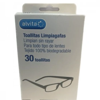 ALVITA GLASSES CLEANING WIPES 30 UNITS