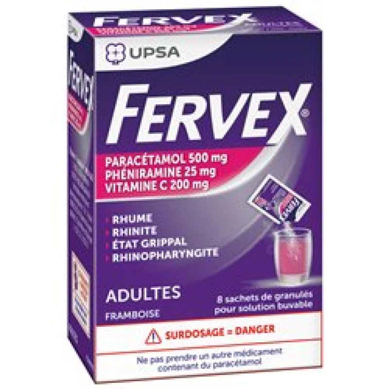 fervex flu sachets raspberry