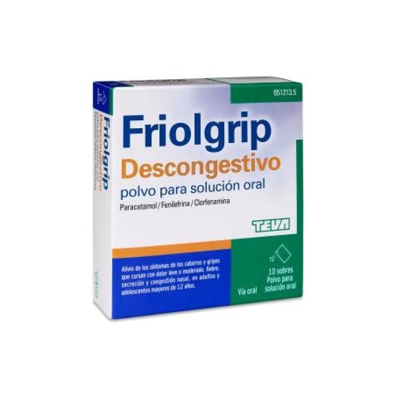 Friolgrip descongestivo 10 sobres polvo para solución oral