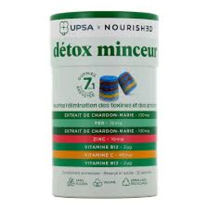 Nourished Gummies 7en1 Detox Minceur 30 Gummies de UPSA