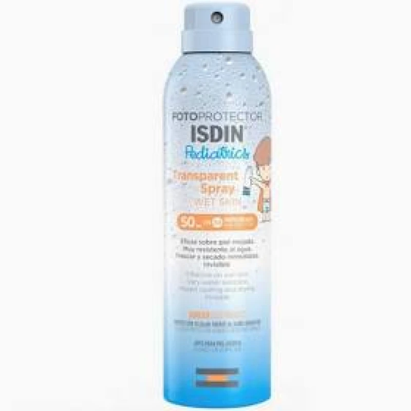 ISDIN Pediatrics Transparent Spray WET SKIN 50+ 200ml gift bag