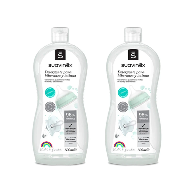 Suavinex detergent cleans bottles and teats duo 500ml + 500ml