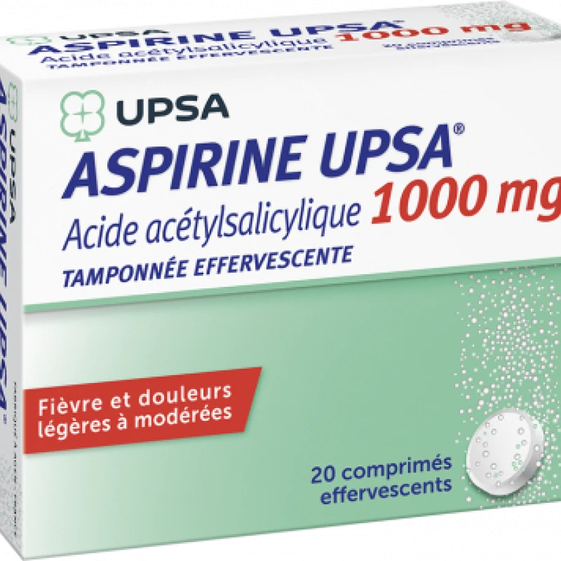 Aspirin Upsa 1000 mg 20 effervescent tablets