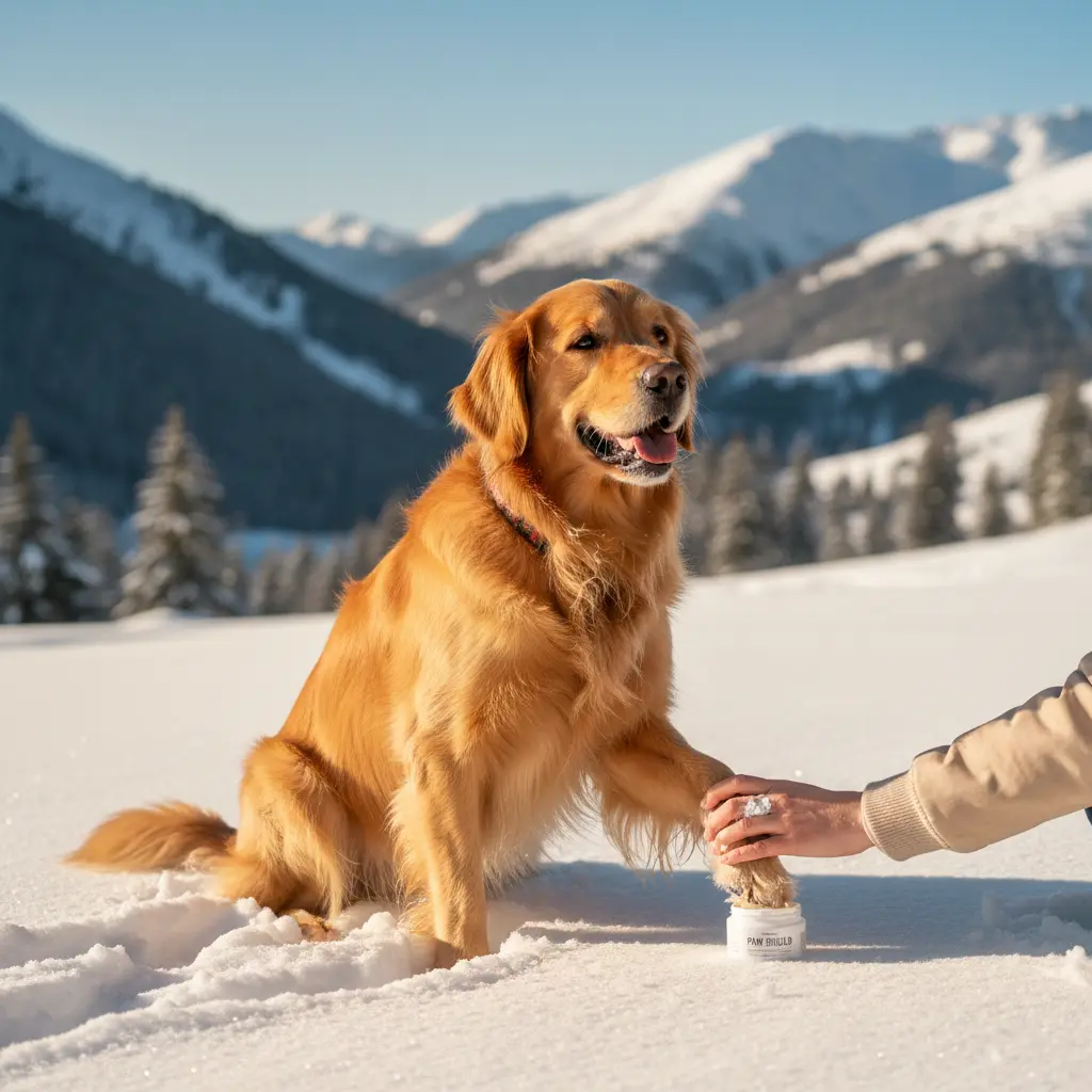 Perro en Andorra nevada
